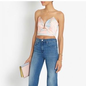 Black Zimmerman silk bustier corset top size 1